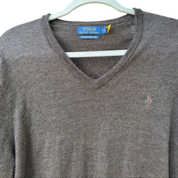 Polo Ralph Lauren Men's Washable Merino Wool Sweater in Grey Size Medium - Picture 6 of 6